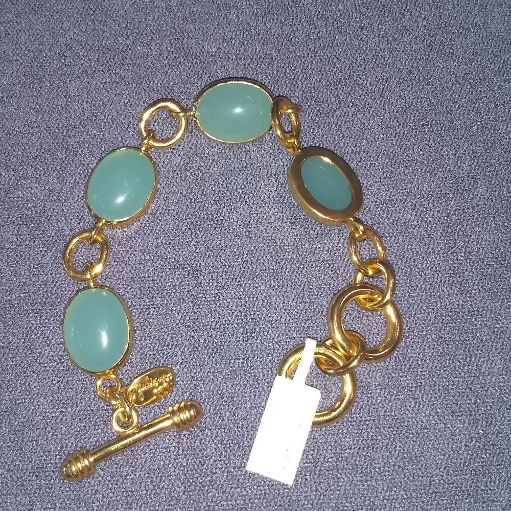 Julie Vos Chalcedony chain link bracelet, NWT
